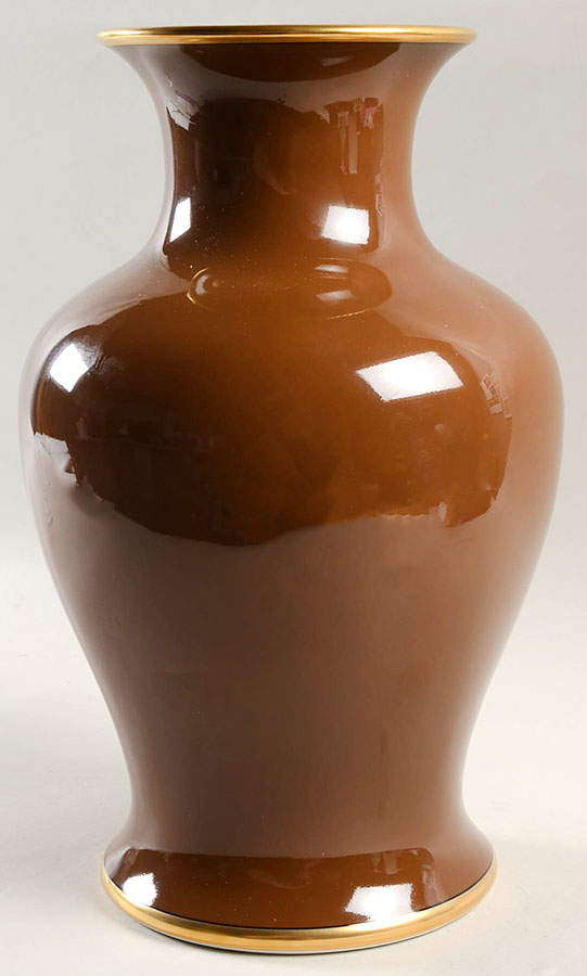 Renaissance Cognac (Medium Brown) 12" Vase by Fitz & Floyd-1