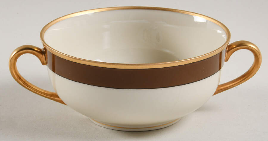 Renaissance Cognac (Medium Brown) Flat Cream Soup Bowl by Fitz & Floyd-1