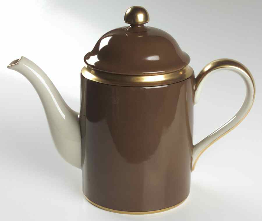 Renaissance Cognac (Medium Brown) Coffee Pot & Lid by Fitz & Floyd-1