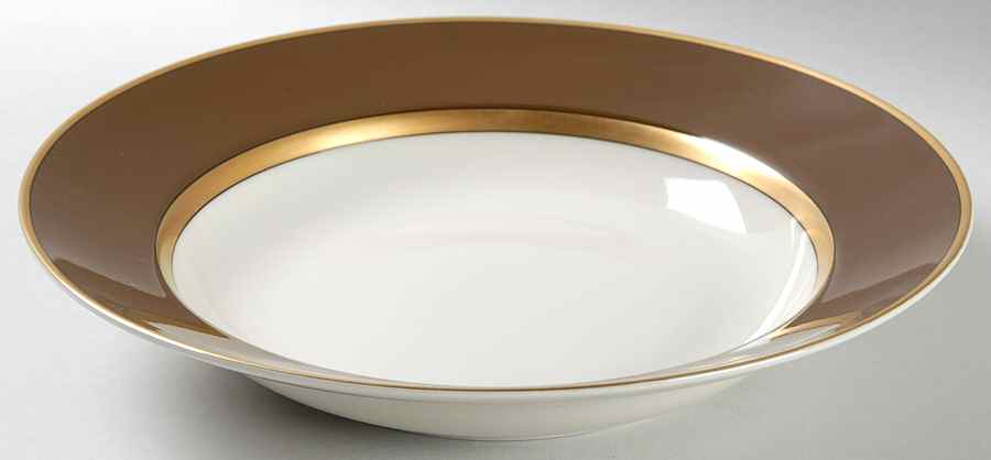 Renaissance Cognac (Medium Brown) Large Rim Soup Bowl by Fitz & Floyd-1