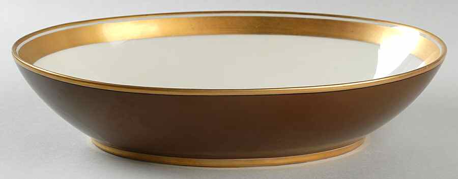 Renaissance Cognac (Medium Brown) 10" Oval Vegetable Bowl by Fitz & Floyd-1