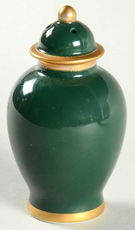 Renaissance Dark Green Salt Shaker by Fitz & Floyd-1