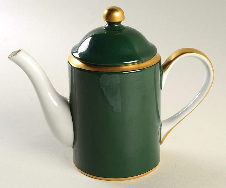 Renaissance Dark Green Mini Coffee Pot & Lid by Fitz & Floyd-1
