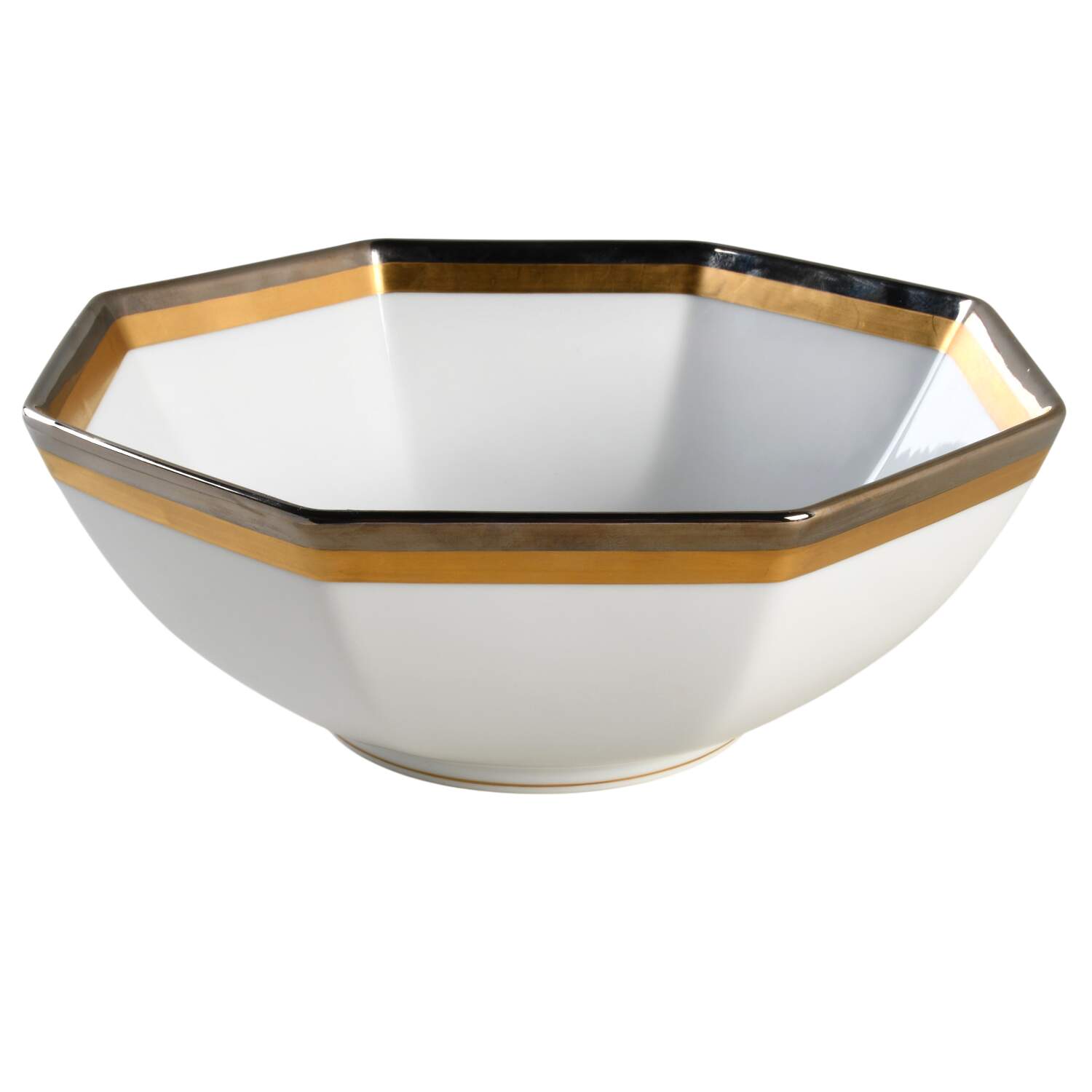 Renaissance Gray 9" Octagonal Vegetable Bowl by Fitz and Floyd-1