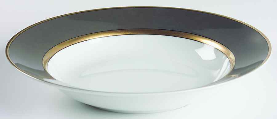 Renaissance Gray Large Rim Soup Bowl by Fitz & Floyd-1
