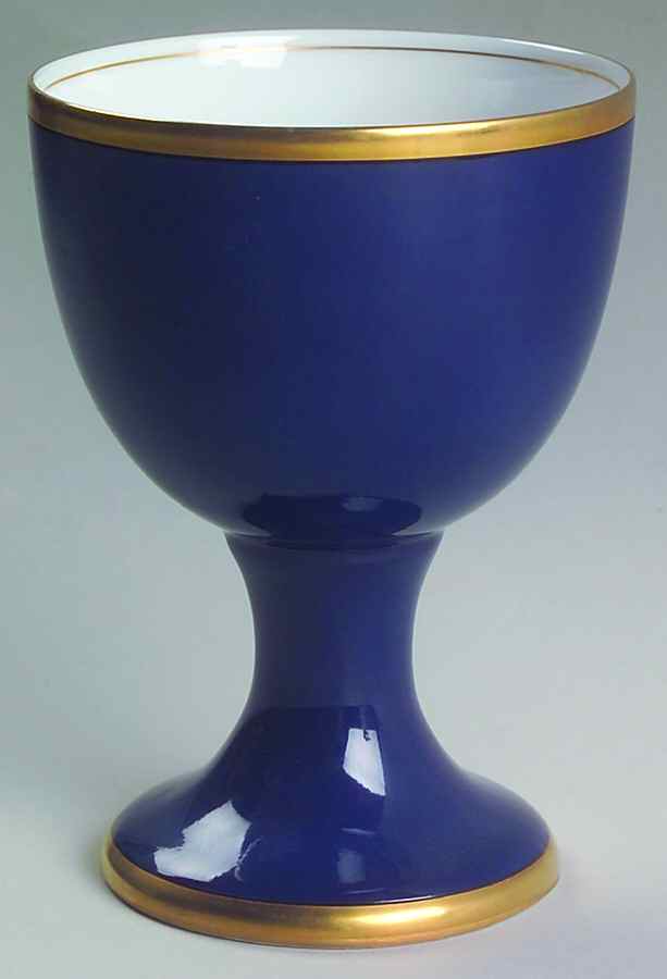 Renaissance Lapis Blue China Goblet by Fitz and Floyd-1