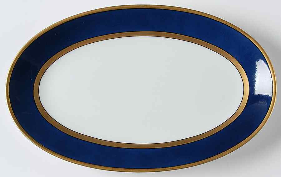 Renaissance Lapis Blue Relish/Gravy Underplate by Fitz and Floyd-1