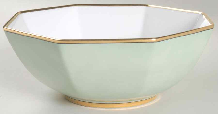 Renaissance Mint Green 9" Octagonal Vegetable Bowl by Fitz & Floyd-1