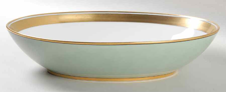 Renaissance Mint Green 10" Oval Vegetable Bowl by Fitz & Floyd-1