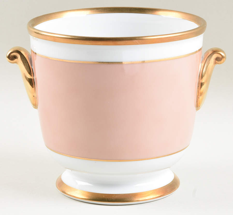 Renaissance Peach (Wide Gold Verge Line) 5" Cachepot by Fitz & Floyd-1
