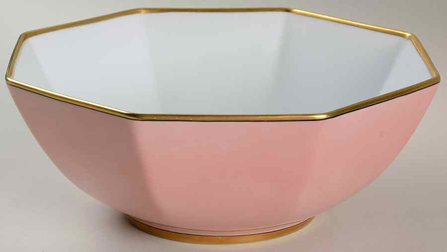 Renaissance Peach (Wide Gold Verge Line) 8" Round Vegetable Bowl by Fitz & Floyd-1