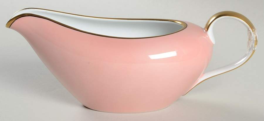 Renaissance Peach (Wide Gold Verge Line) Gravy Boat by Fitz & Floyd-1