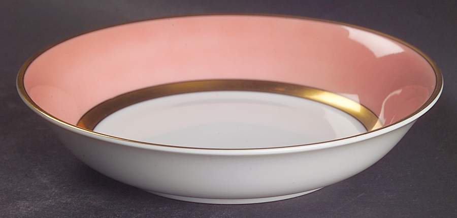Renaissance Peach (Wide Gold Verge Line) Fruit/Dessert (Sauce) Bowl by Fitz & Floyd-1
