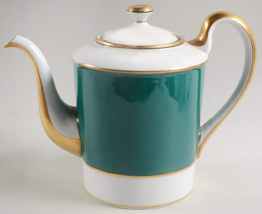 Renaissance Teal Green Coffee Pot & Lid by Fitz & Floyd-1