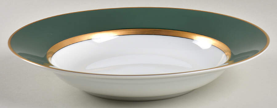 Renaissance Teal Green Large Rim Soup Bowl by Fitz & Floyd-1