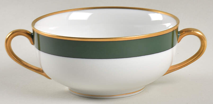 Renaissance Teal Green Flat Cream Soup Bowl by Fitz & Floyd-1