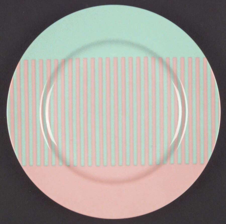 Reprise Peach Coral and Turquoise Salad Plate by Fitz & Floyd-1