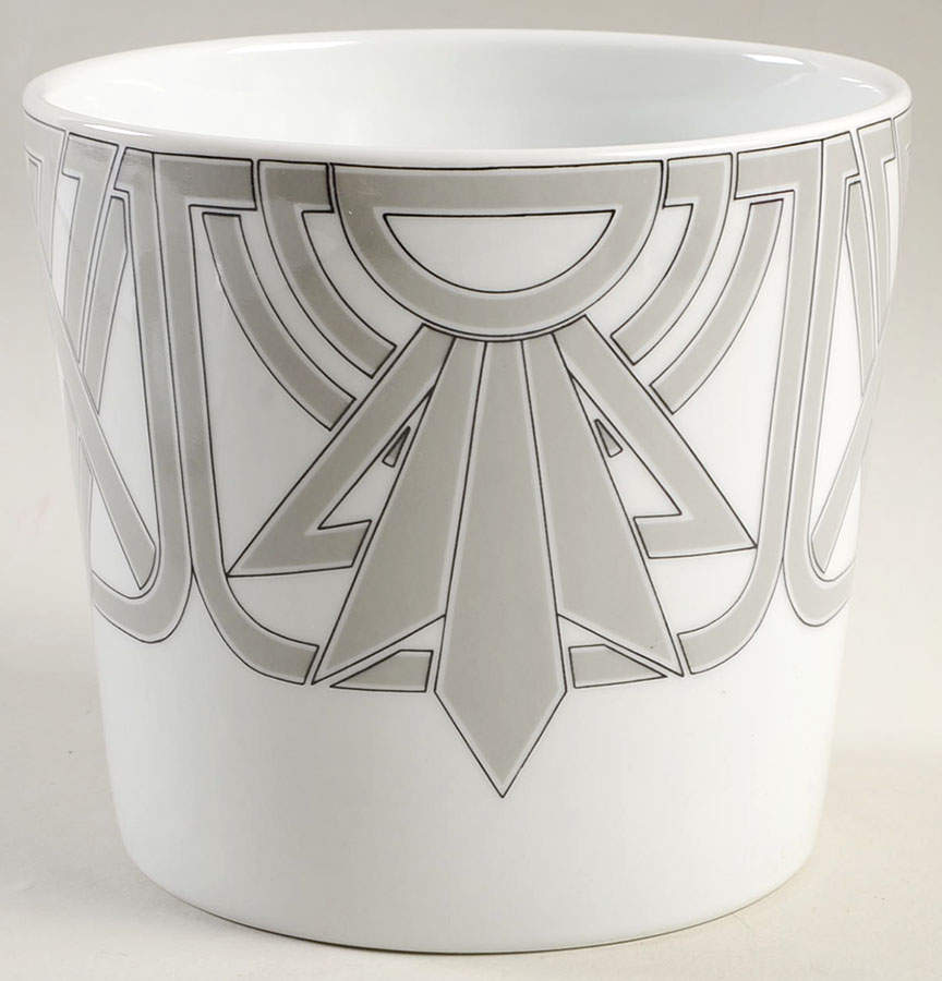 The Ritz Grey 6" Flower Pot No Underplate by Fitz & Floyd-1