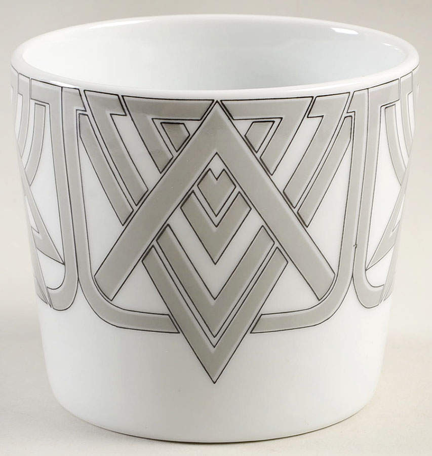 The Ritz Grey 4" Flower Pot No Underplate by Fitz & Floyd-1