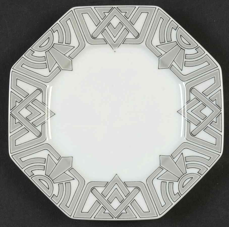 The Ritz Grey Bread & Butter Plate by Fitz & Floyd-1