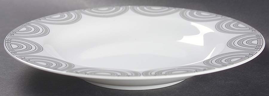 The Ritz Grey Rim Soup Bowl by Fitz & Floyd-1