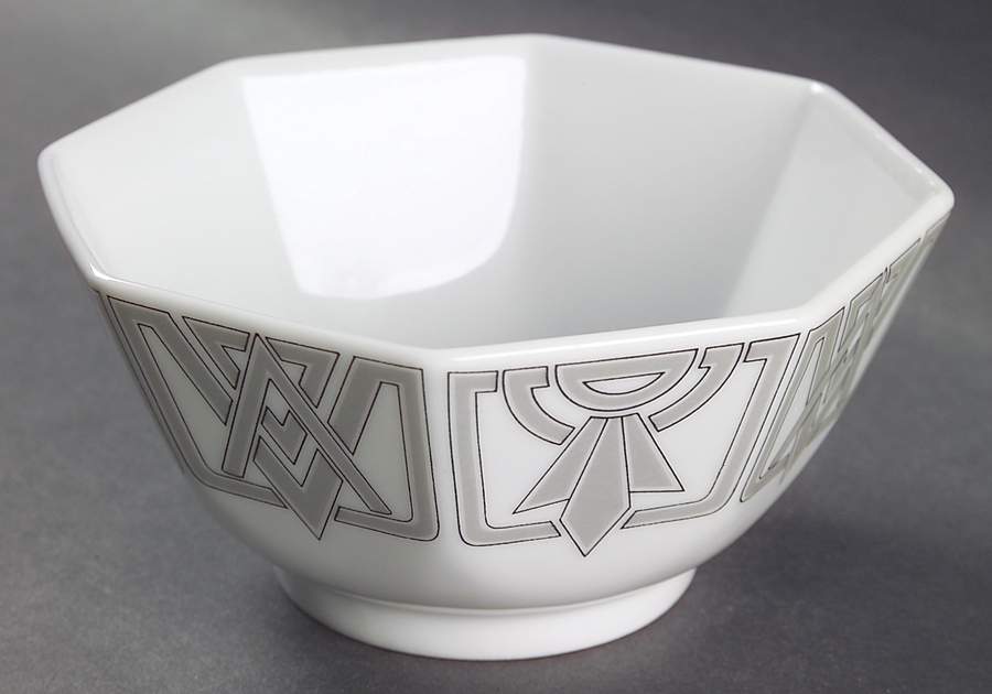 The Ritz Grey 5" Octagonal Vegetable Bowl by Fitz & Floyd-1