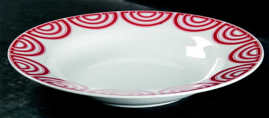 The Ritz Red Terra Cotta Rim Soup Bowl by Fitz & Floyd-1