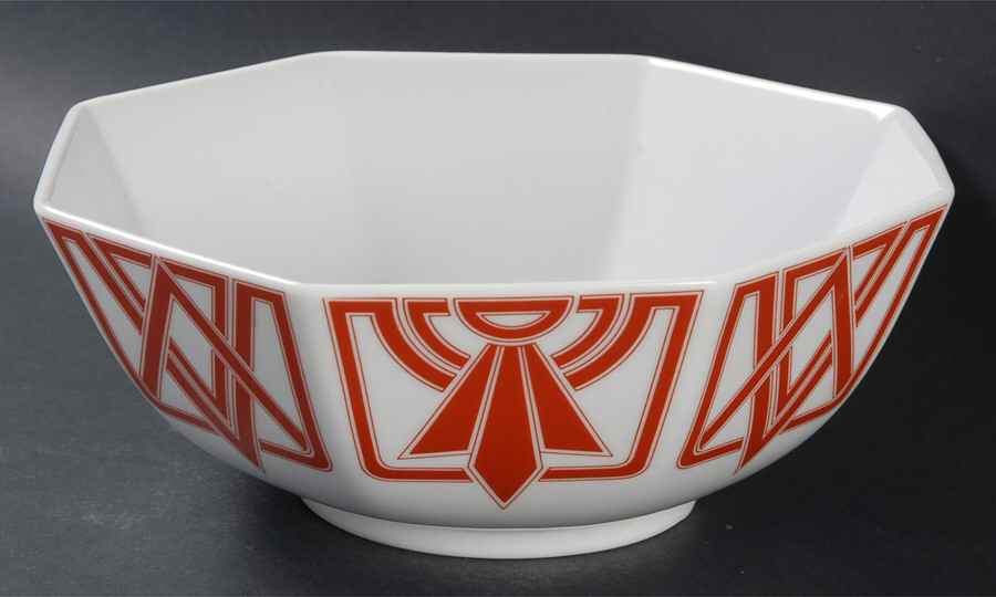 The Ritz Red Terra Cotta 8" Octagonal Vegetable Bowl by Fitz & Floyd-1