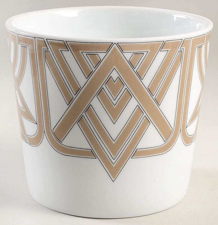 The Ritz Taupe 6" Flower Pot No Underplate by Fitz & Floyd-1
