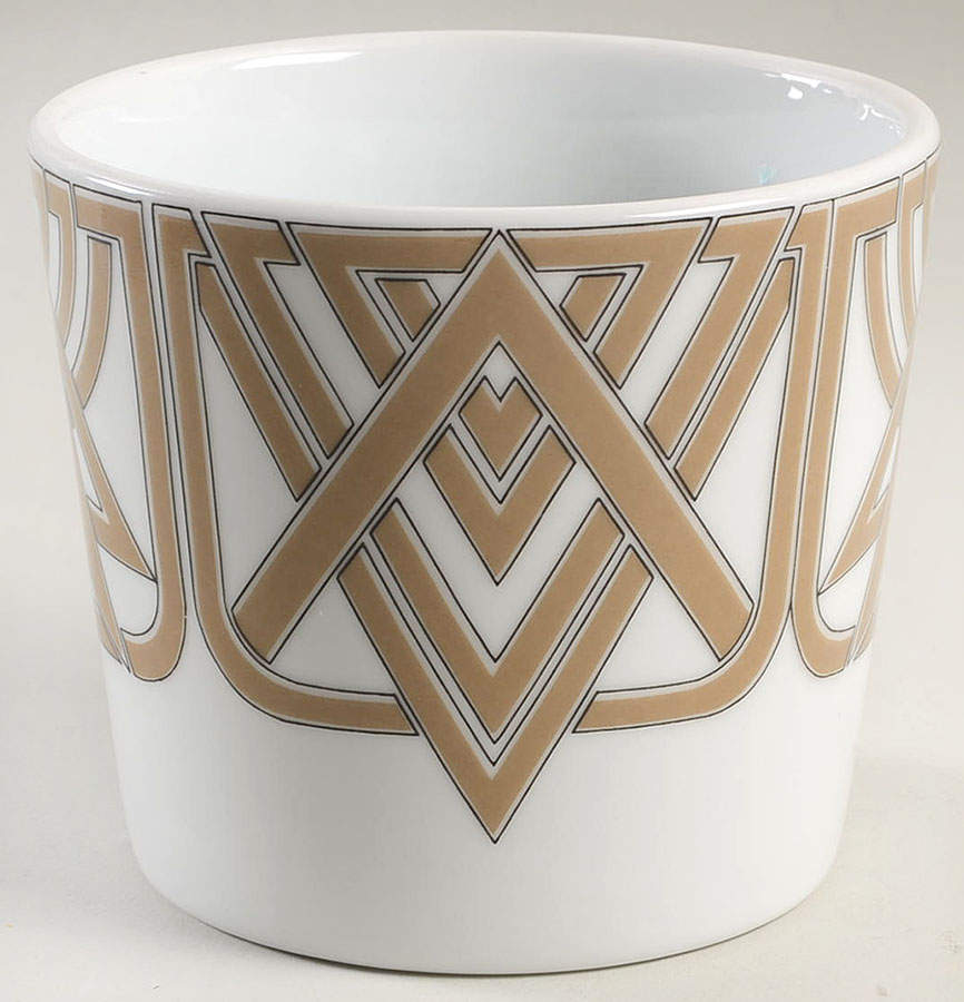 The Ritz Taupe 3" Flower Pot No Underplate by Fitz & Floyd-1