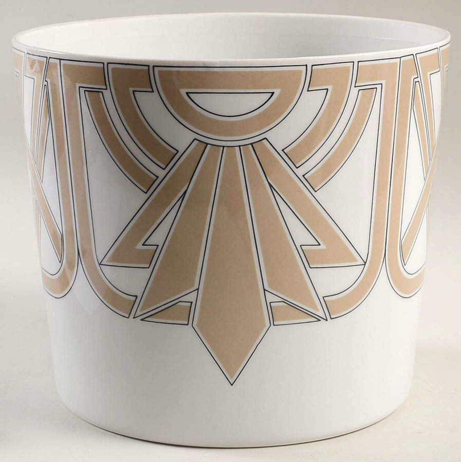 The Ritz Taupe 6" Cachepot by Fitz & Floyd-1