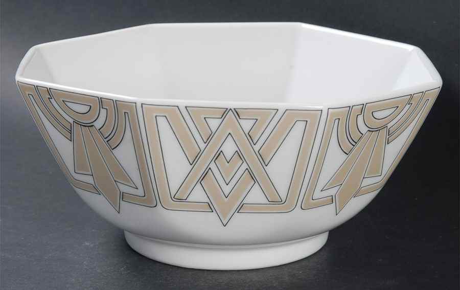 The Ritz Taupe 6" Octagonal Vegetable Bowl by Fitz & Floyd-1