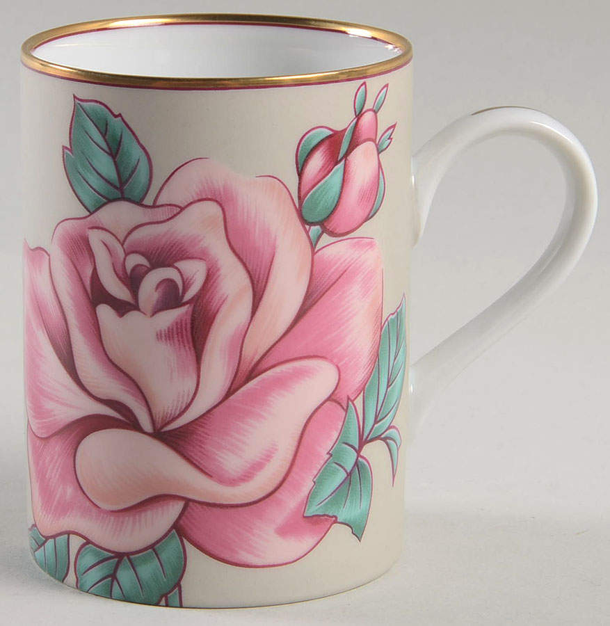 Rose D'Argent Mug by Fitz & Floyd-1