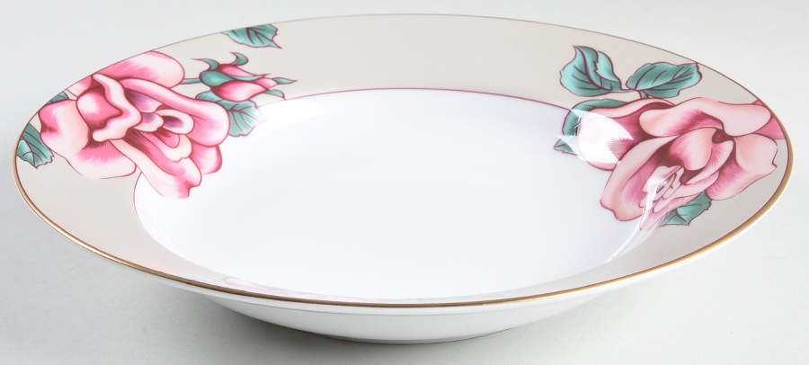Rose D'Argent Large Rim Soup Bowl by Fitz & Floyd-1