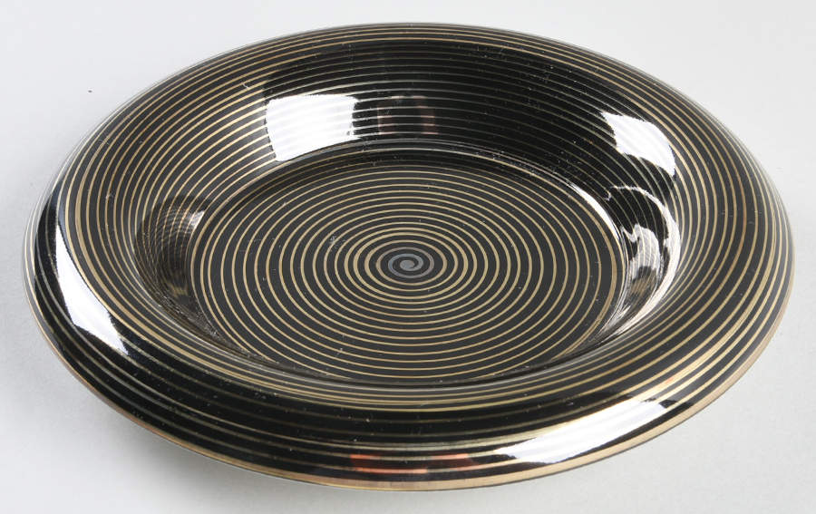 Rondelle Black Small Ashtray by Fitz & Floyd-1