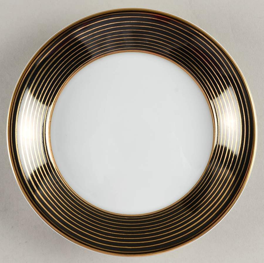 Rondelle Black Fruit/Dessert (Sauce) Bowl by Fitz & Floyd-1