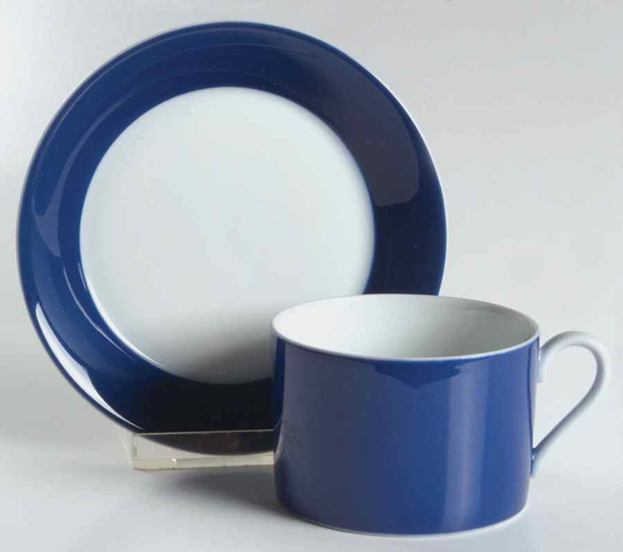 Rondelet Blue Flat Cup & Saucer Set by Fitz & Floyd-1