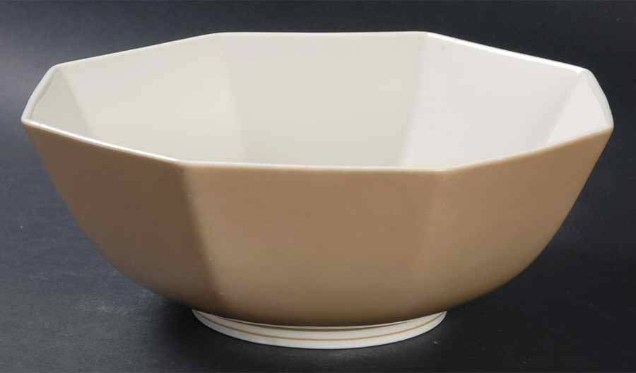 Rondelet Fawn Brown 9" Octagonal Vegetable Bowl by Fitz & Floyd-1