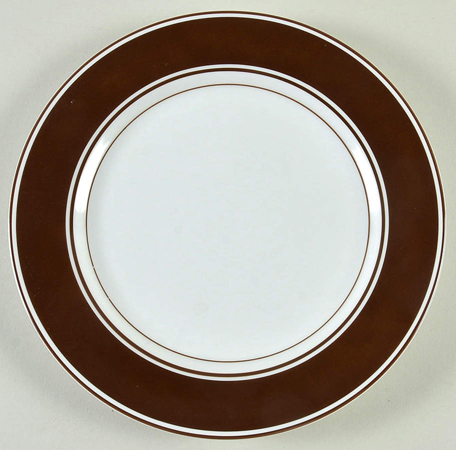 Rondelet Dark Brown (White Background) Luncheon Plate by Fitz & Floyd-1