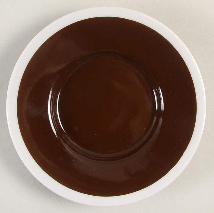 Rondelet Dark Brown (White Background) Saucer for Demitasse Cup by Fitz & Floyd-1