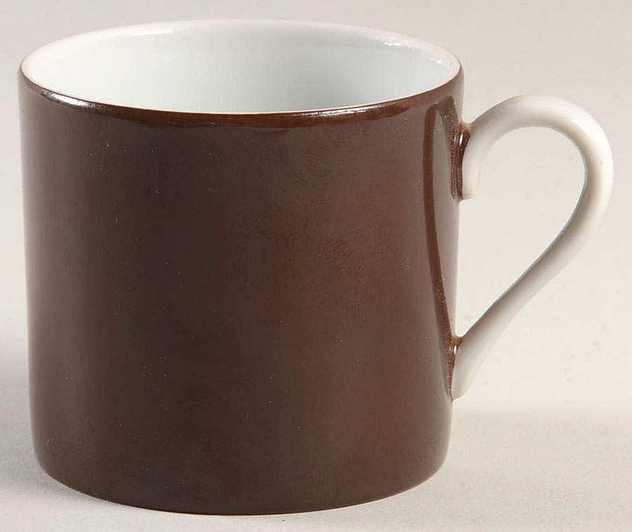 Rondelet Dark Brown (White Background) Flat Demitasse Cup by Fitz & Floyd-1