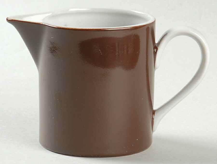Rondelet Dark Brown (White Background) Creamer by Fitz & Floyd-1