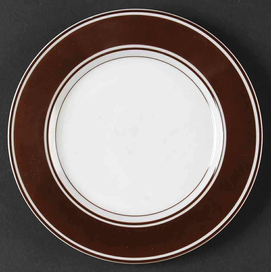 Rondelet Dark Brown (White Background) Bread & Butter Plate by Fitz & Floyd-1
