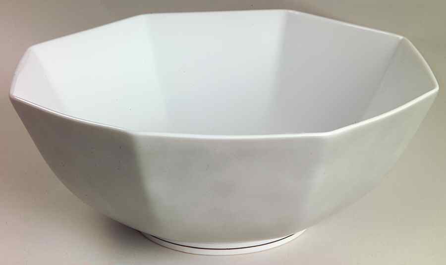 Rondelet Grey 9" Octagonal Vegetable Bowl by Fitz & Floyd-1