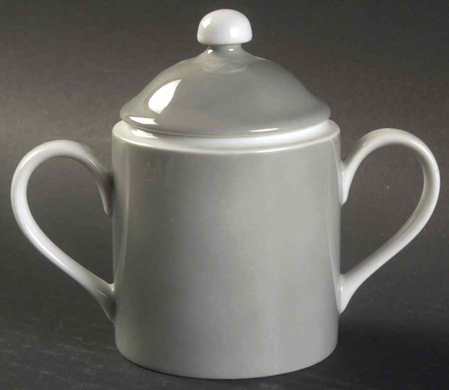 Rondelet Grey Sugar Bowl & Lid by Fitz & Floyd-1