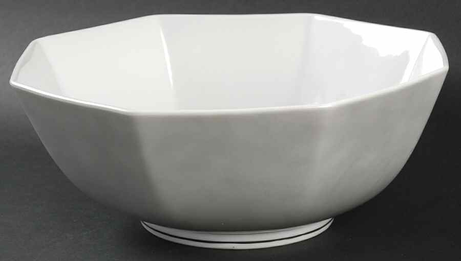 Rondelet Grey 8" Octagonal Vegetable Bowl by Fitz & Floyd-1