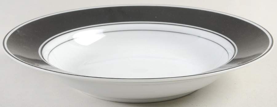 Rondelet Noir Large Rim Soup Bowl by Fitz & Floyd-1