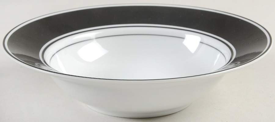 Rondelet Noir Rim Cereal Bowl by Fitz & Floyd-1