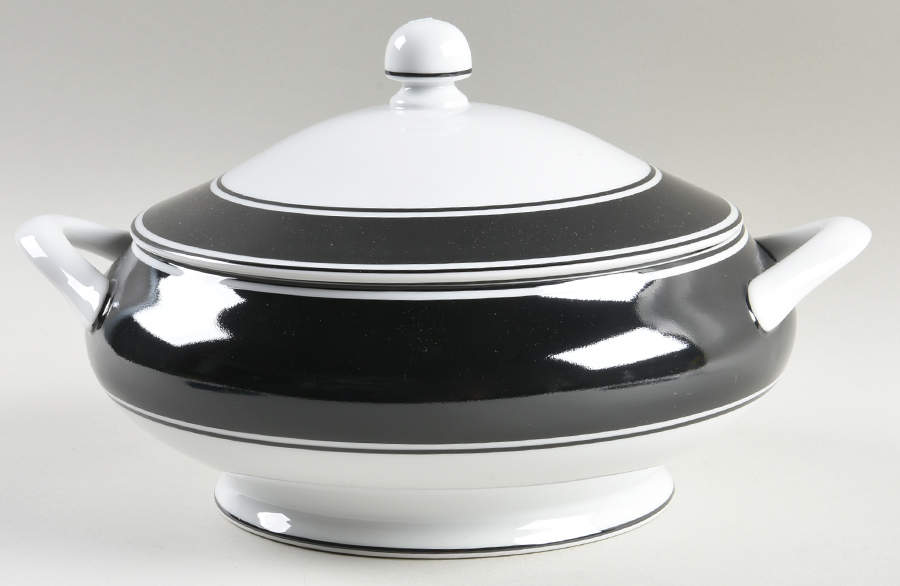 Rondelet Noir Round Covered Vegetable by Fitz & Floyd-1