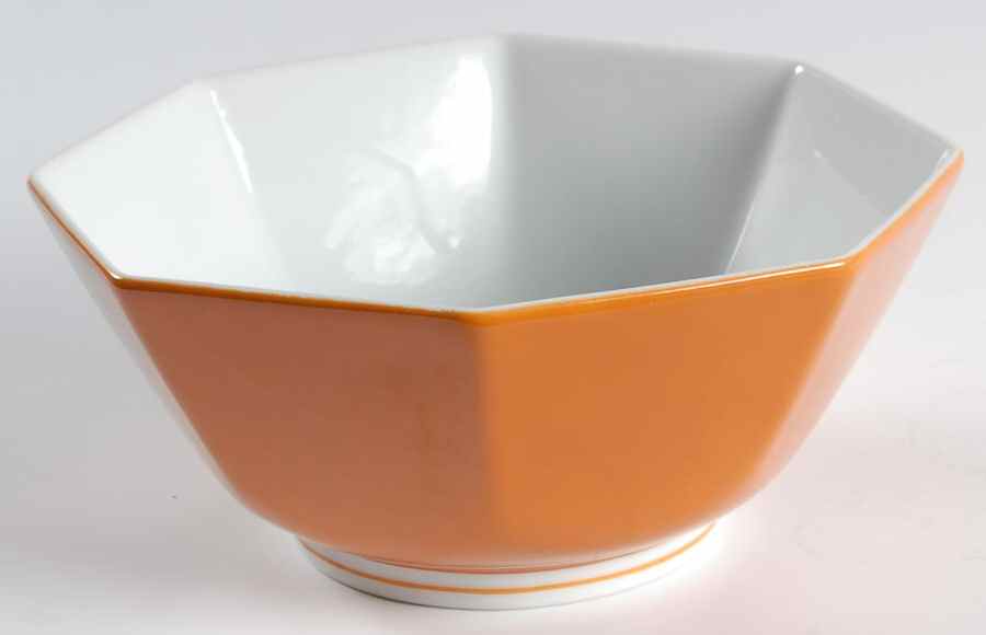 Rondelet Butterscotch (Orange) 6" Octagonal Vegetable Bowl by Fitz & Floyd-1